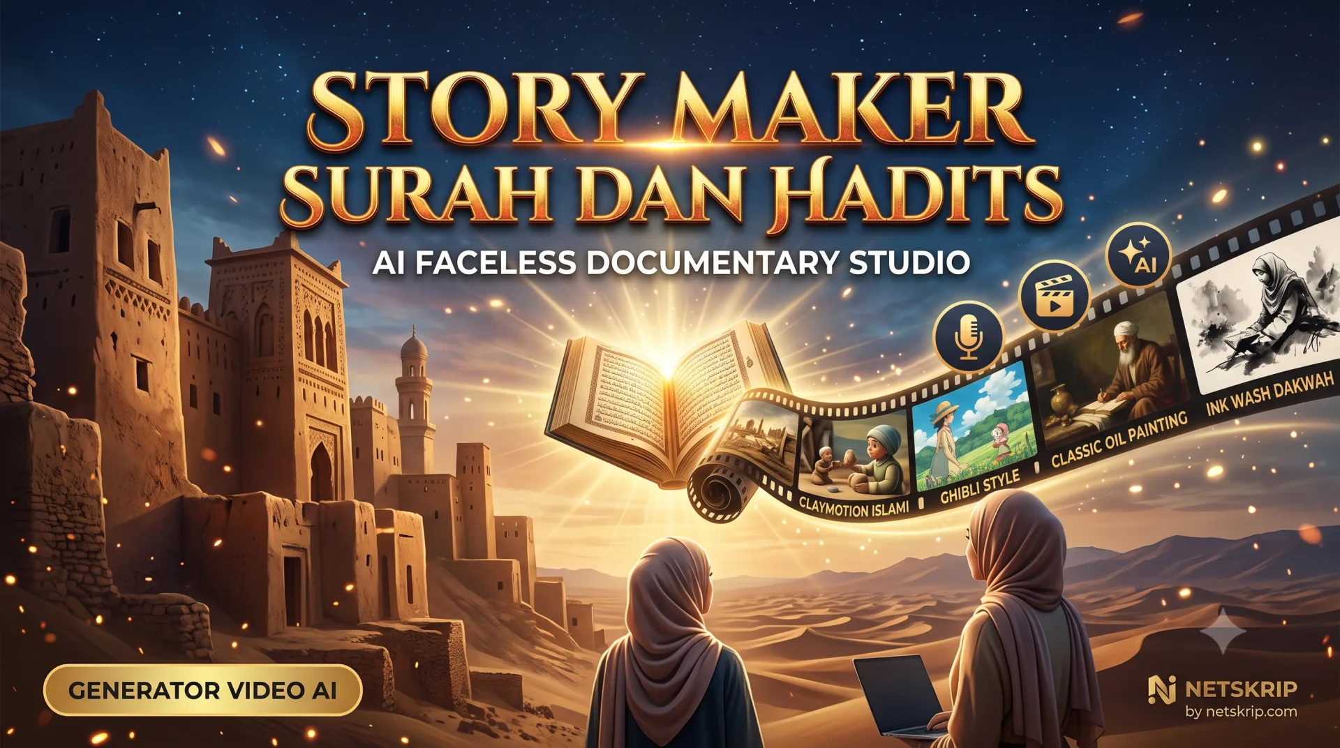 Preview Story Maker Surah dan Hadits
